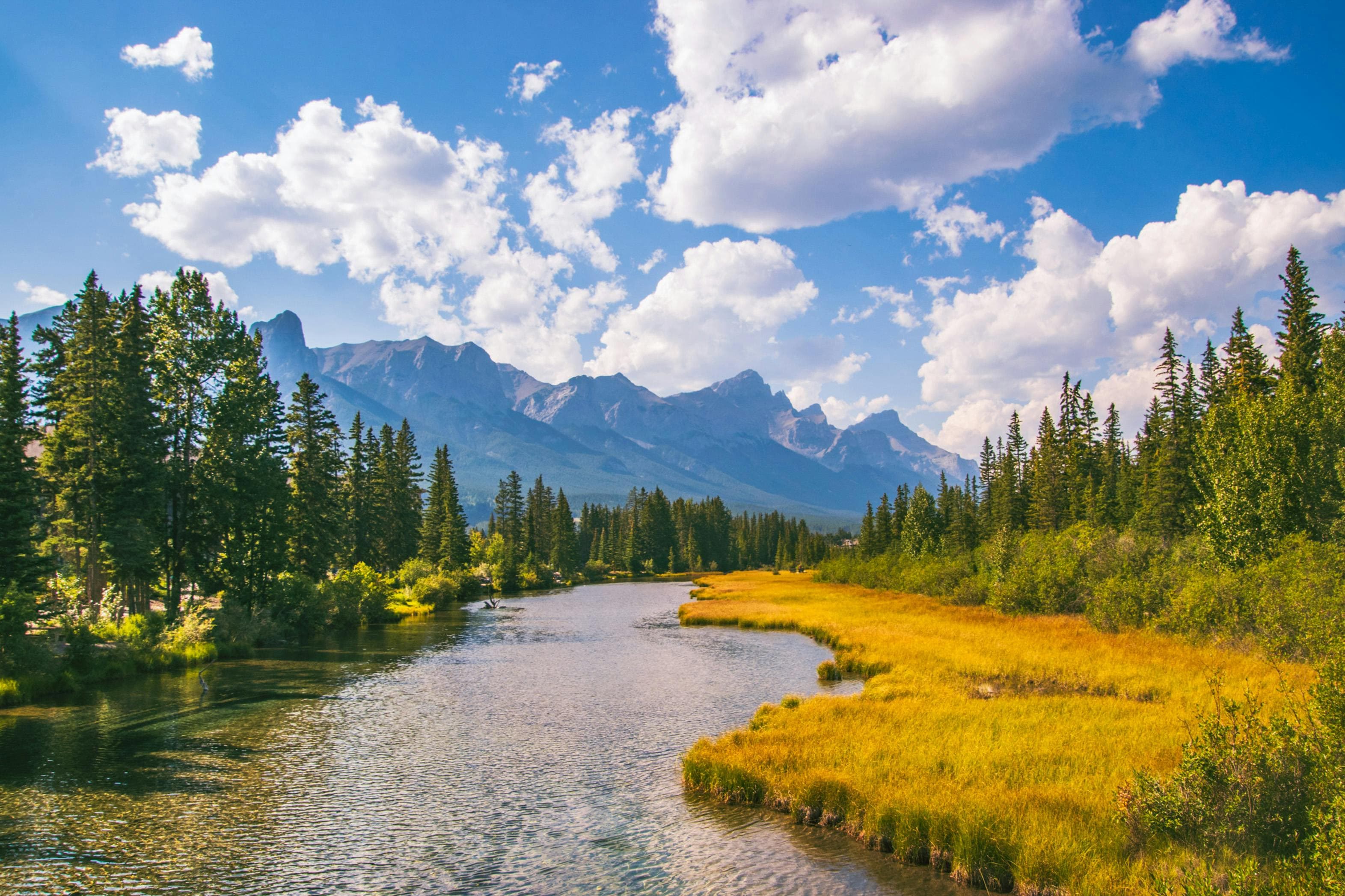 Bow Valley Mountains from the Lake